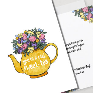 Sweet Tea Illustriert Valentine's Day Card Karte