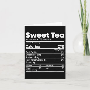 Sweet Tea Nutrition Facts Fun Erntedank Christm Karte