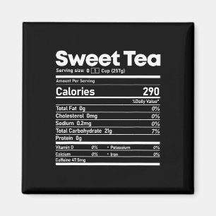 Sweet Tea Nutrition Facts Fun Erntedank Christm Magnet