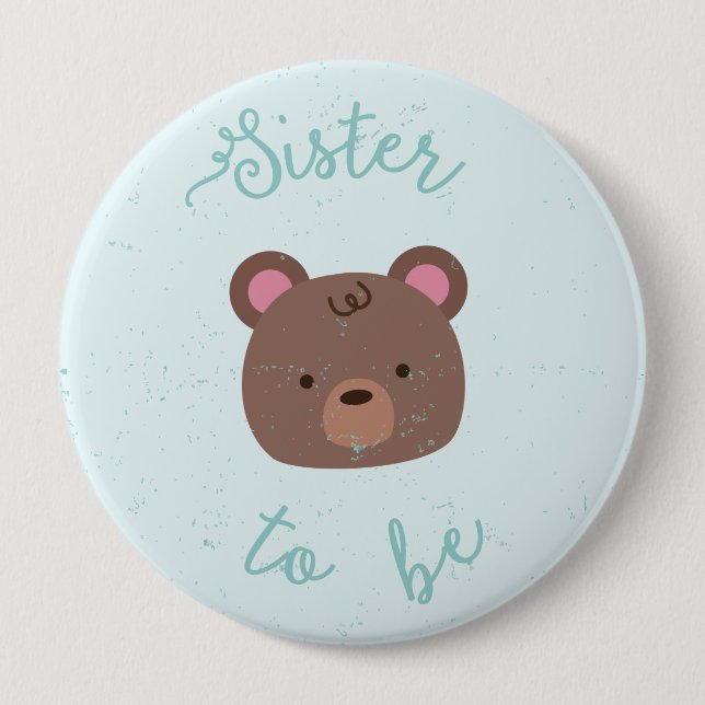 Sweet Teddy Baby Duschbox mit Knopf Button (Vorderseite)