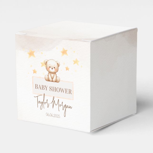 Sweet Teddy Bear Baby Shower Geschenkschachtel (Vorderseite)