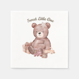 Sweet Teddy Bear Baby Shower Napkin Serviette
