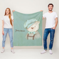 Sweet Teddy Bear Overalls Hat Name Personalisiert