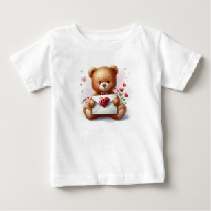 Sweet Teddy Bear Valentinstag Baby T-shirt