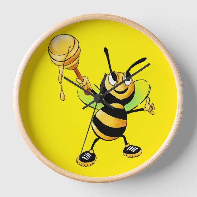 Sweet Time with Our Honey Bee Clock! 🍯🐝 Uhr (Vorderseite)
