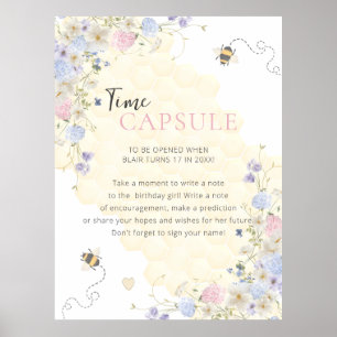 Sweet to bee one first Birthday Time Kapsel Poster