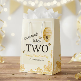 Sweet To Bee Two Second Birthday Bees Honeycomb Mittlere Geschenktüte