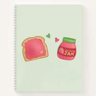 Sweet Toast und Strawberry Jam Notizbuch