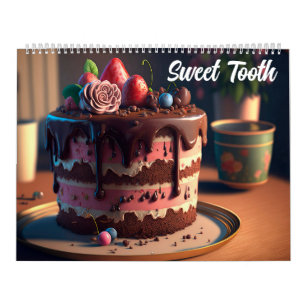 Sweet Tooth, bunte Kuchen Desserts Kalender