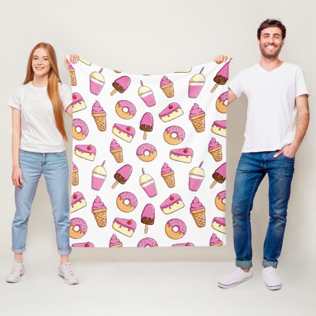 Sweet Tooth Dessert Muster Fleecedecke (Beispiel)