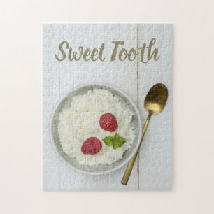 Sweet Tooth Reis Pudding mit Himbeeren Nachtisch Puzzle