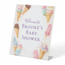 Sweet Treat Ice Cream Sprinkle Baby Shower Table