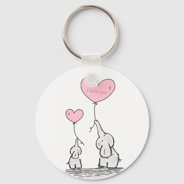 Sweet Trendy Elefant Schlüsselanhänger (Vorderseite)