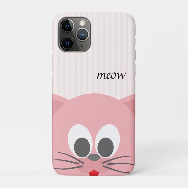 Sweet Trendy Pink Cat Case-Mate iPhone Hülle (Rückseite)