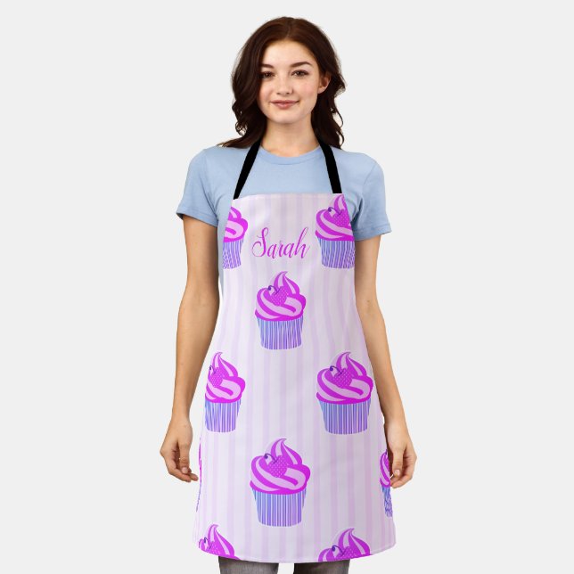 Sweet Trendy Pink Cup Cakes Schürze (Getragen)