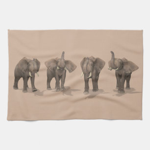 Sweet Trumping Elephants Quartett Handtuch