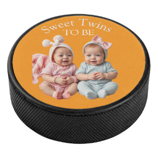 Sweet Twins in koordinierten Pastellen Eishockey Puck