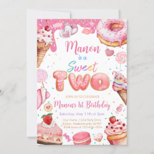Sweet Two Birthday Girl Einladung