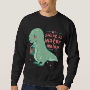 Sweet Tyrannosaurus Rex Watermelon Cartoon Niedlic Sweatshirt