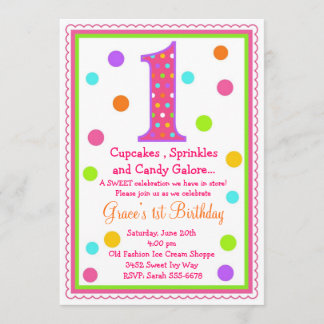 Sweet Überraschung 1. Geburtstag Einladung