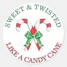 Sweet und geflechtet wie ein Candy Cane Sticker