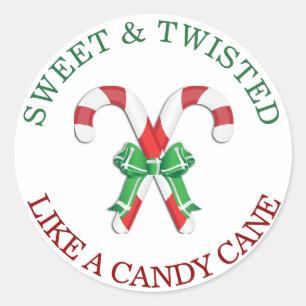 Sweet und geflechtet wie ein Candy Cane Sticker
