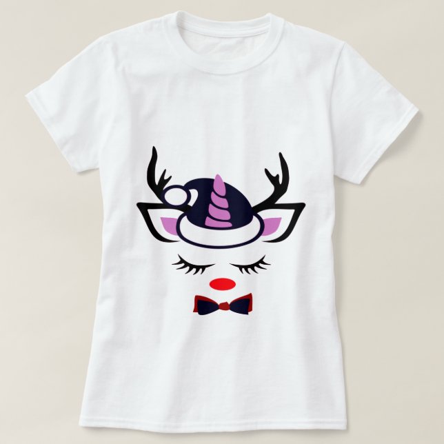 Sweet Unicorn Gesicht T-Shirt (Design vorne)