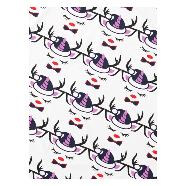 Sweet Unicorn Gesicht Tischdecke (Vorderseite)