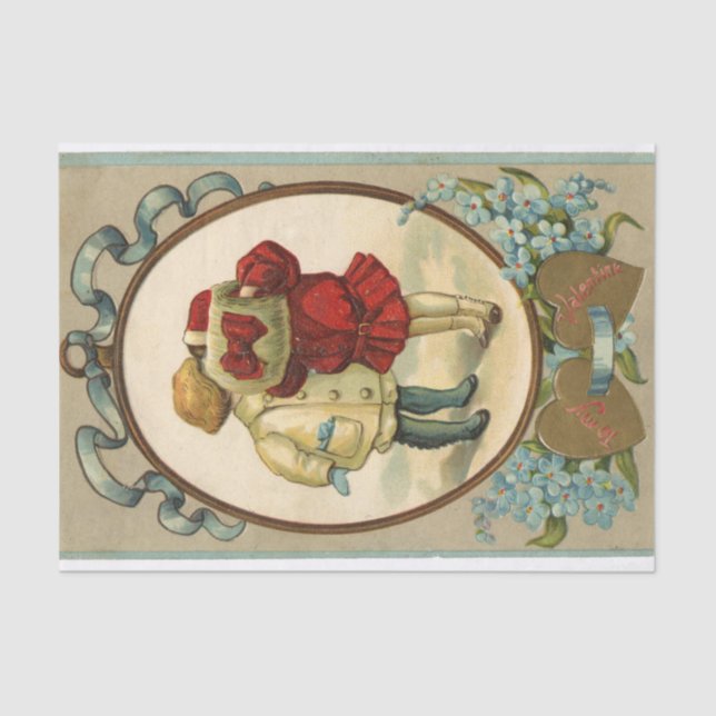 Sweet Valentine Kisses verstecken Seidenpapier (Vorderseite)