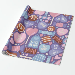 Sweet Valentine Leckerei Muster Geschenkpapier
