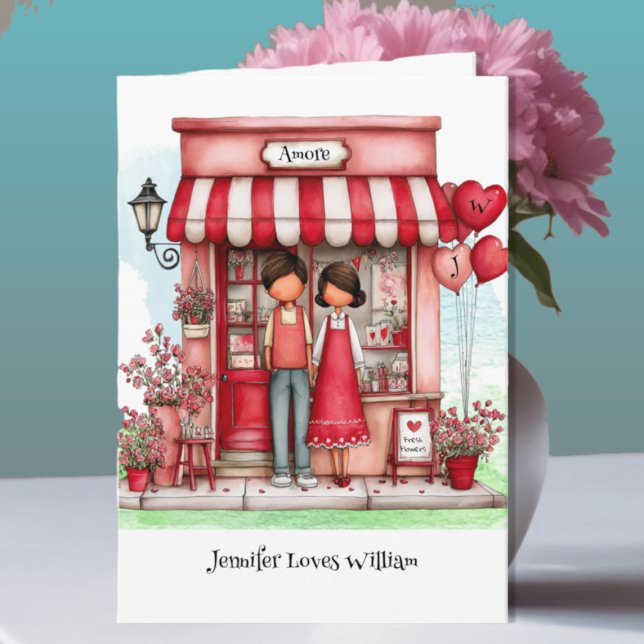 Sweet Valentine Shop Couple Karte (Von Creator hochgeladen)