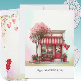 Sweet Valentine Shop Flat Feiertagskarte