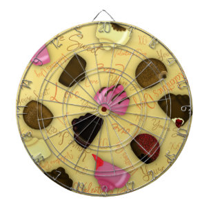 Sweet Valentine - Valentine's Day Candy Pattern Dartscheibe