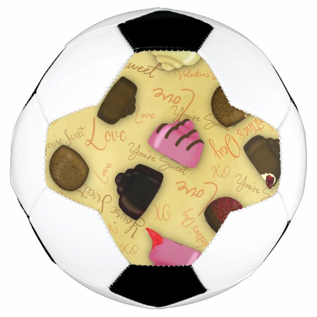 Sweet Valentine - Valentine's Day Candy Pattern Fußball (Vorderseite)