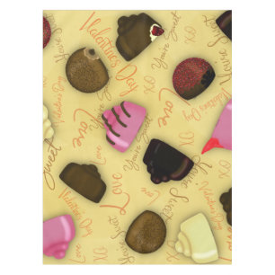 Sweet Valentine - Valentine's Day Candy Pattern Tischdecke
