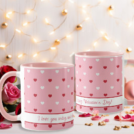 Sweet Valentine's Day - rosa Botschaft Tasse