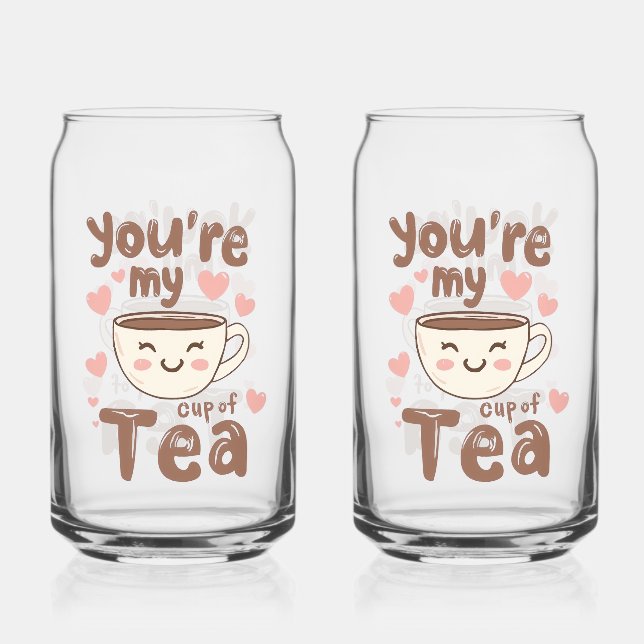Sweet Valentine's Day Tea Lover Quote Dosenglas (Vorderseite)