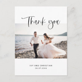 Sweet Vielen Dank, dass Sie Hochzeitkalligraphie F Postkarte