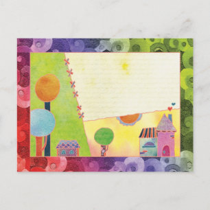 Sweet Village Blank Postkarte