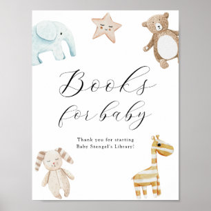 Sweet Vintag Baby Toy Books for Baby Sign Poster