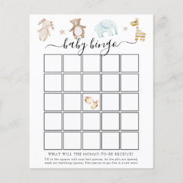 Sweet Vintag Baby Toys Bingo Game Card