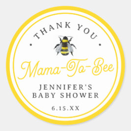 Sweet Vintag Mama-to-Bee Baby Dusche Gefallen Runder Aufkleber