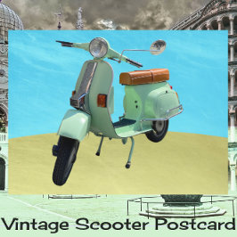 Sweet Vintag Scooter Fun Postkarte