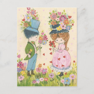 Sweet Vintage Liebe Postkarte