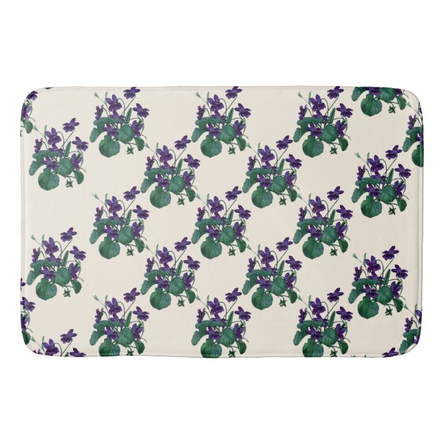 Sweet Violets by mcful Badezimmer Rug Badematte (Vorderseite)