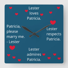 Sweet, Vorschlag Quadratische Wanduhr