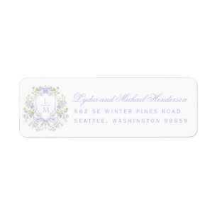 Sweet Wappen mit Lavender Bows Rücksendeadresse