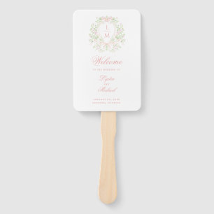Sweet Wappen Monogram Wedding Program Fächer