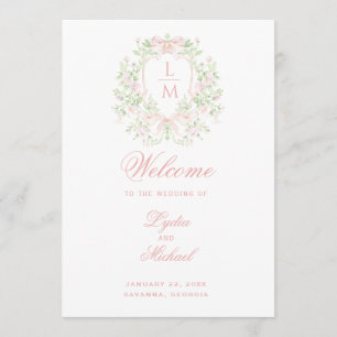 Sweet Wappen Monogram Wedding Program Programm