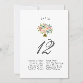 Sweet Watercolor Bouquet | Sitzdiagramm Einladung